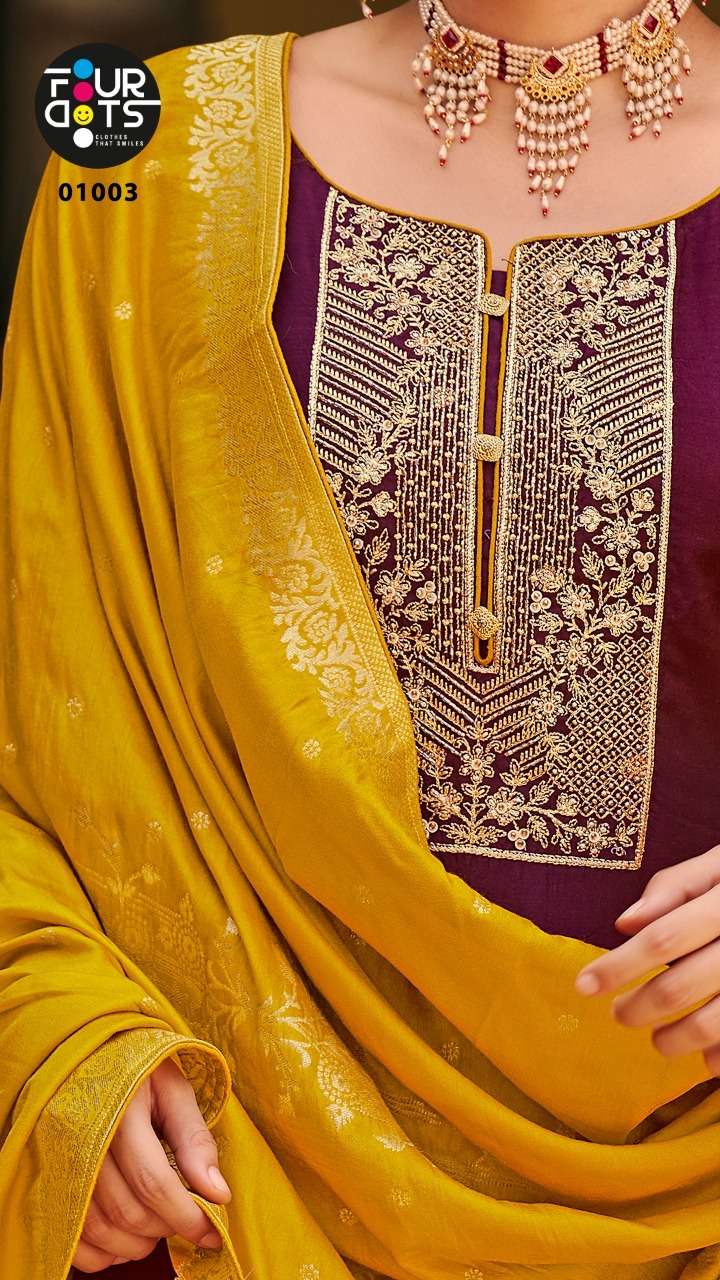 fourdots rachana pure muslin designer embroidered salwar kameez pratham exports surat