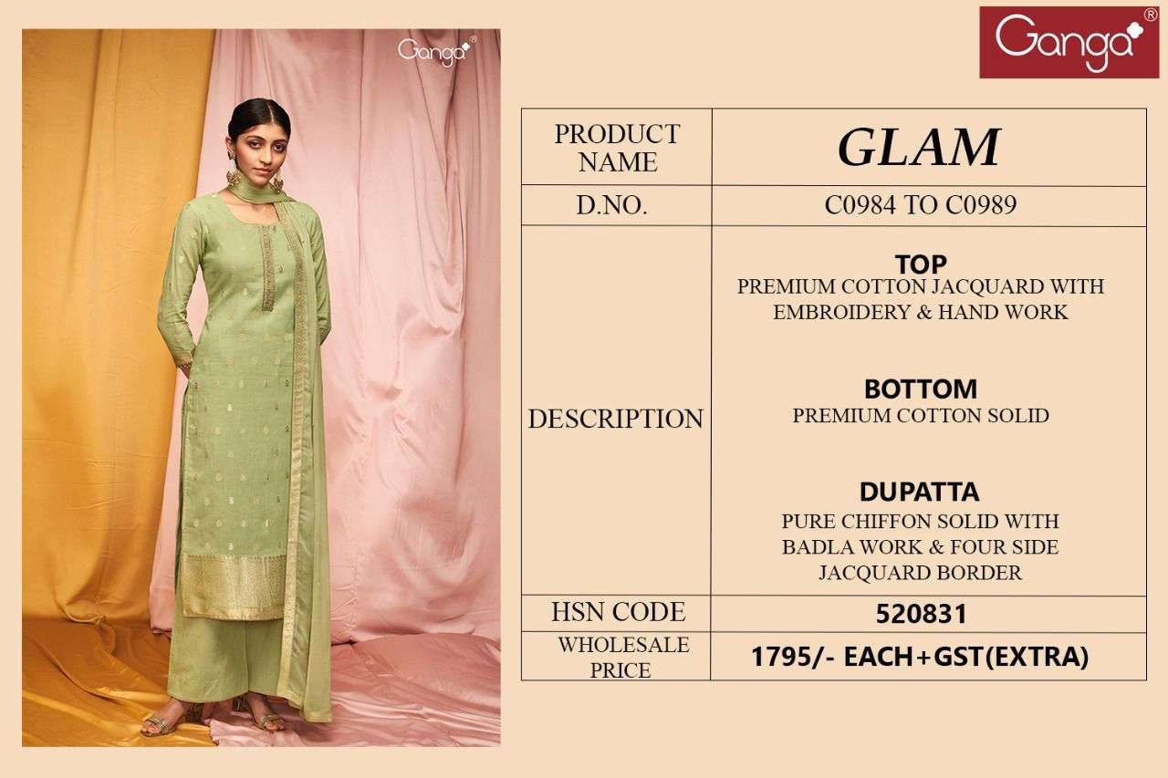 ganga glam premium cotton salwar kameez wholesale price pratham exports surat
