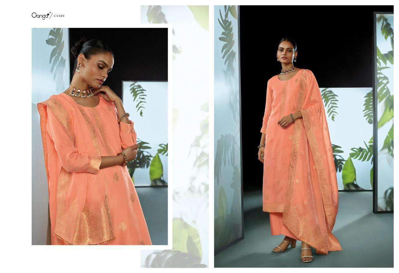 ganga prakama catalogue premium woven fabrics with handwork touch salwar kameez wholesale price surat