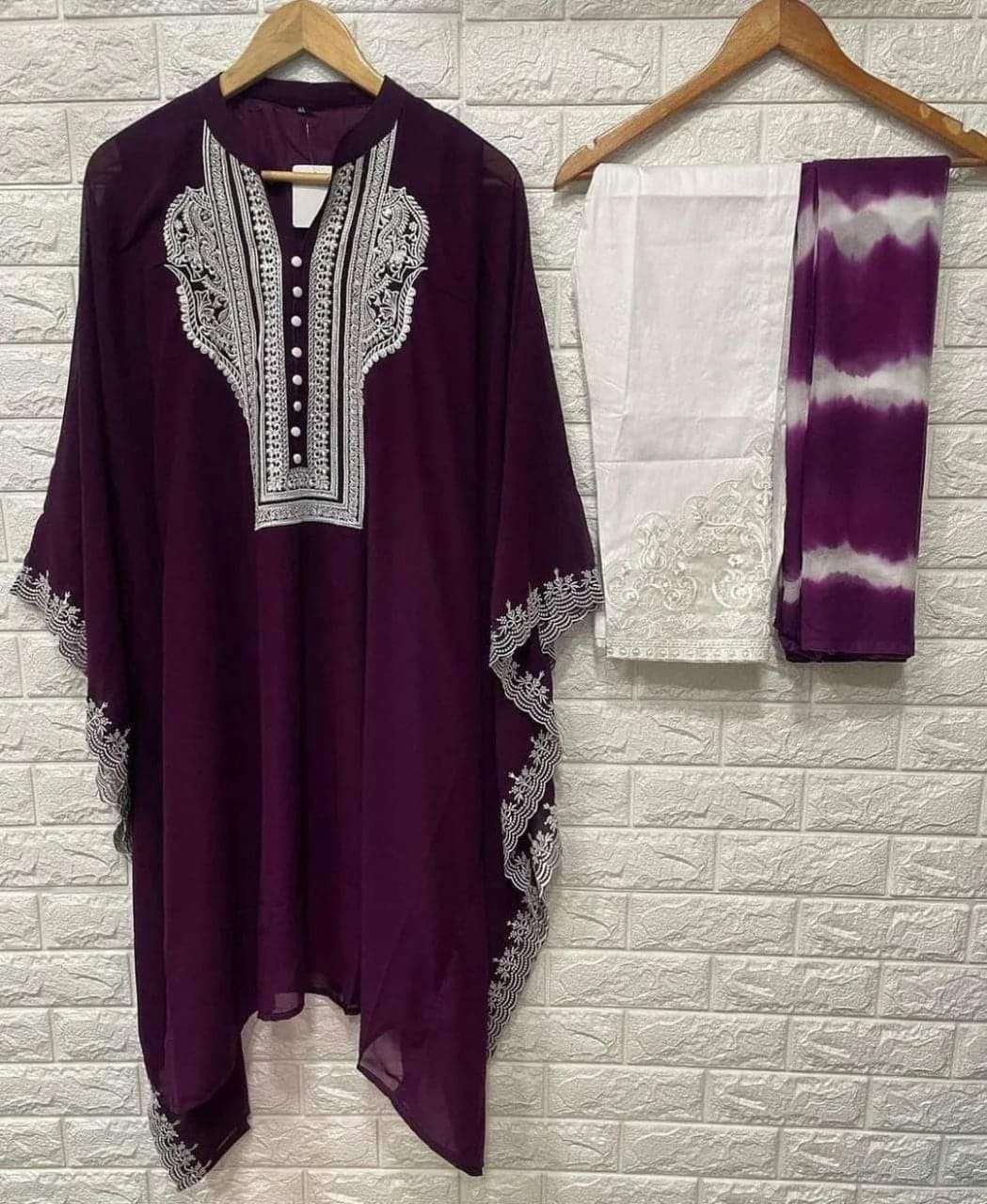 iznik 1017 designer embroidered tunic pant with designer dupatta set wholesale price surat