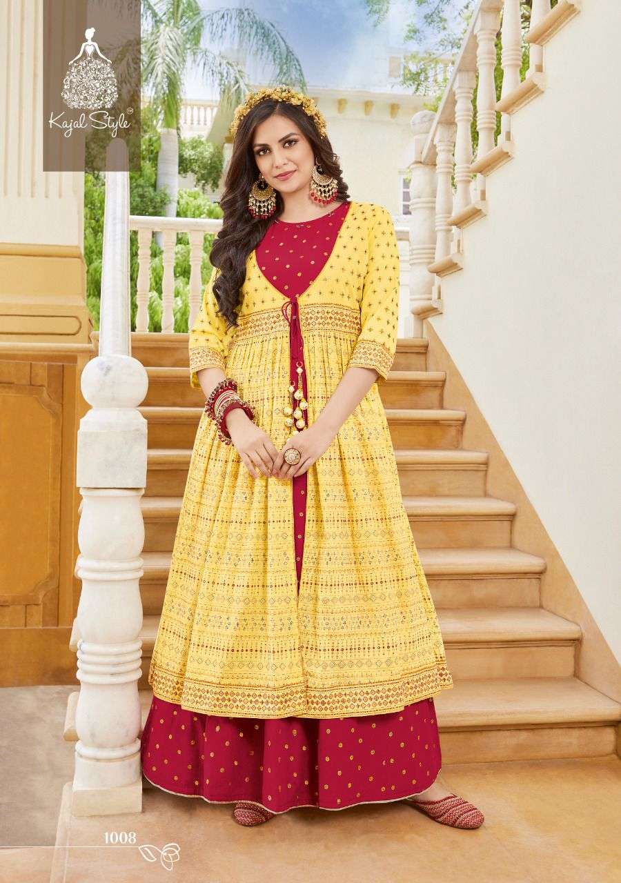 kajal style srug vol 1 gown kurtis with srug collection wholesale price pratham exports