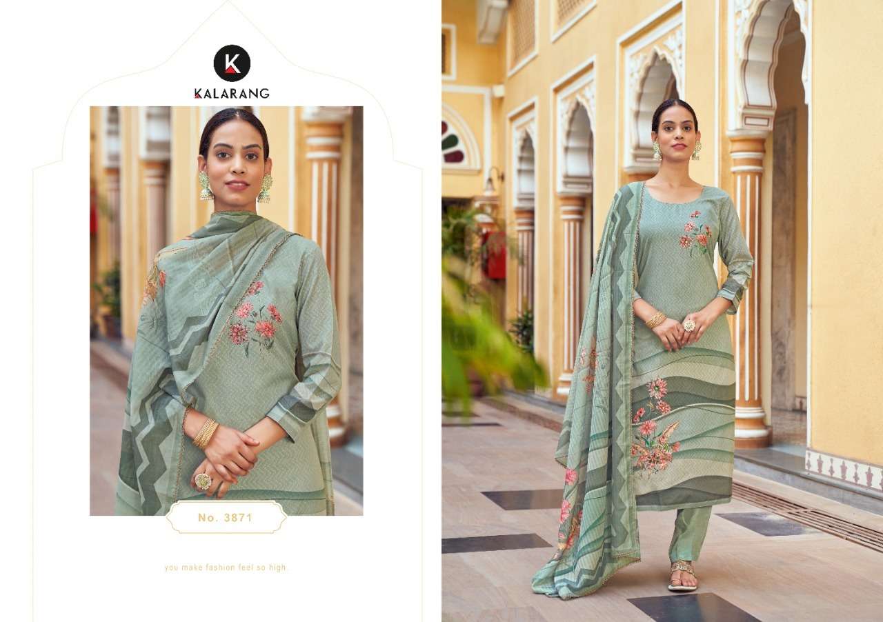 kalarang krista muslin silk embroidered fancy salwar kameez wholesale price surat