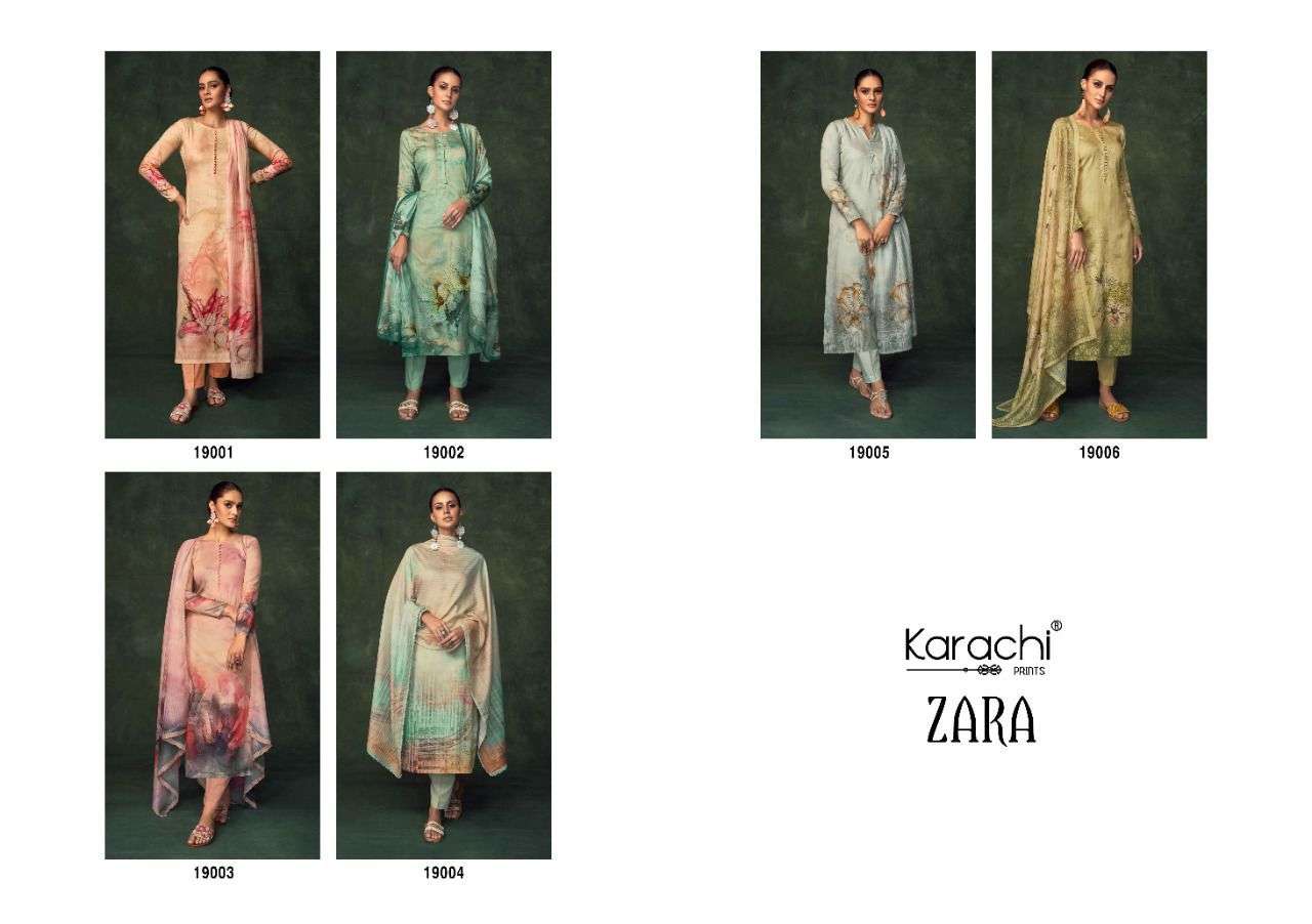 karachi prints zara jam satin printed with swarovski work salwar kameez wholesale price surat