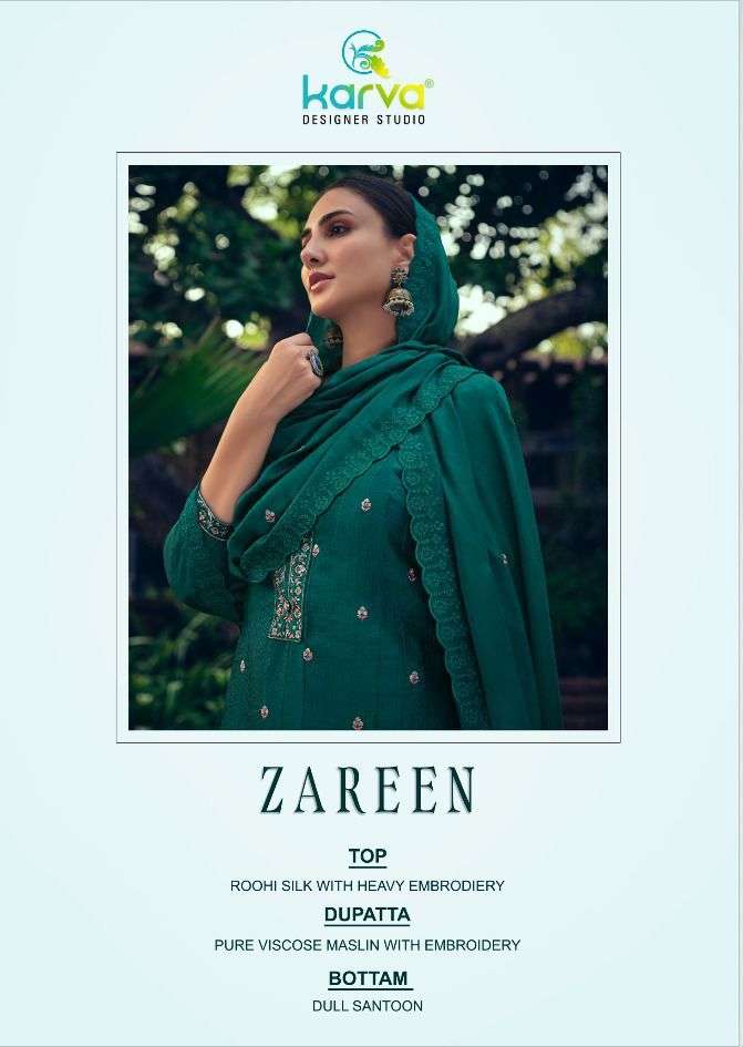 karva designer studio zareen 79001-79006 series designer salwar kameez wholesale price 