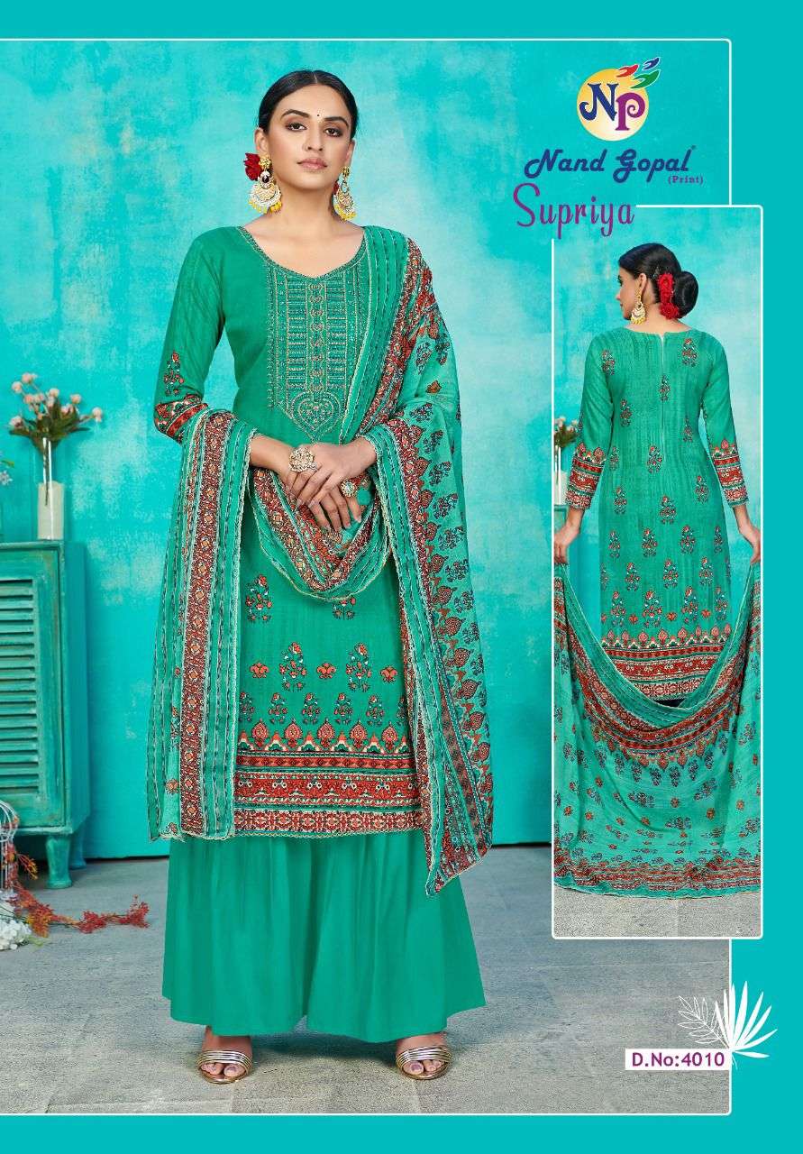 nandgopal supriya vol karachi style cotton dress material wholesale rate surat pratham exports 