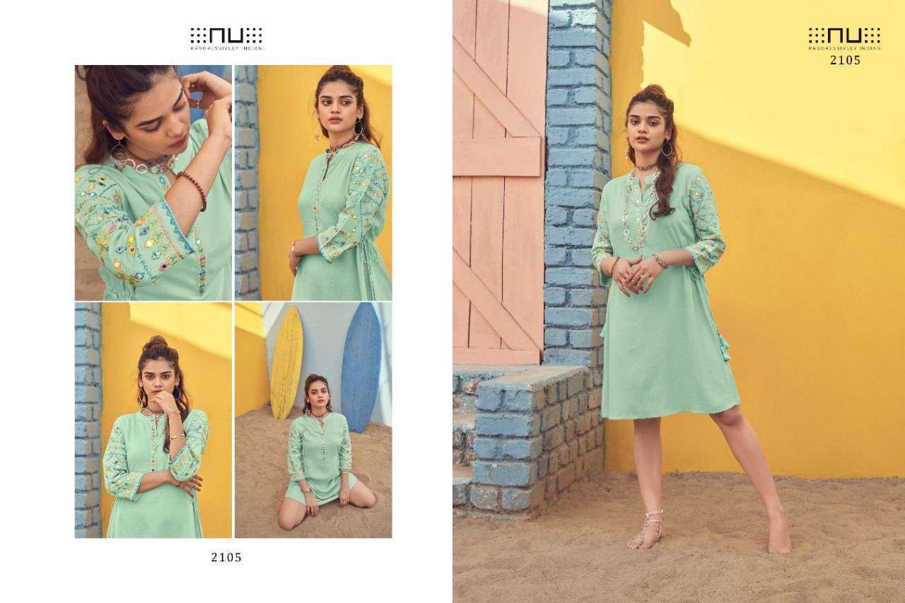 nitara nu vol 21 liva rayon short designer tunics wholesale price surat