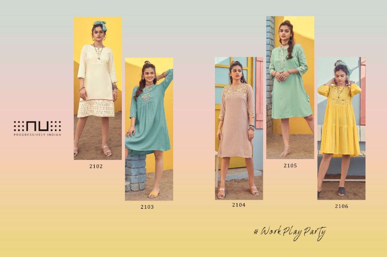 nitara nu vol 21 liva rayon short designer tunics wholesale price surat