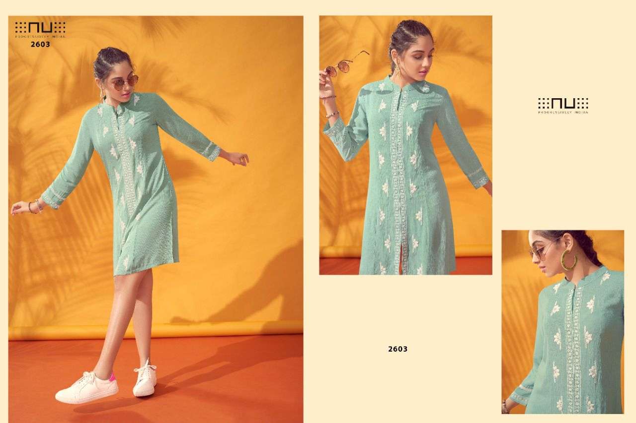 nitara nu vol 26 catalogue rayon wrinkle fabrics kurtis at pratham exports surat