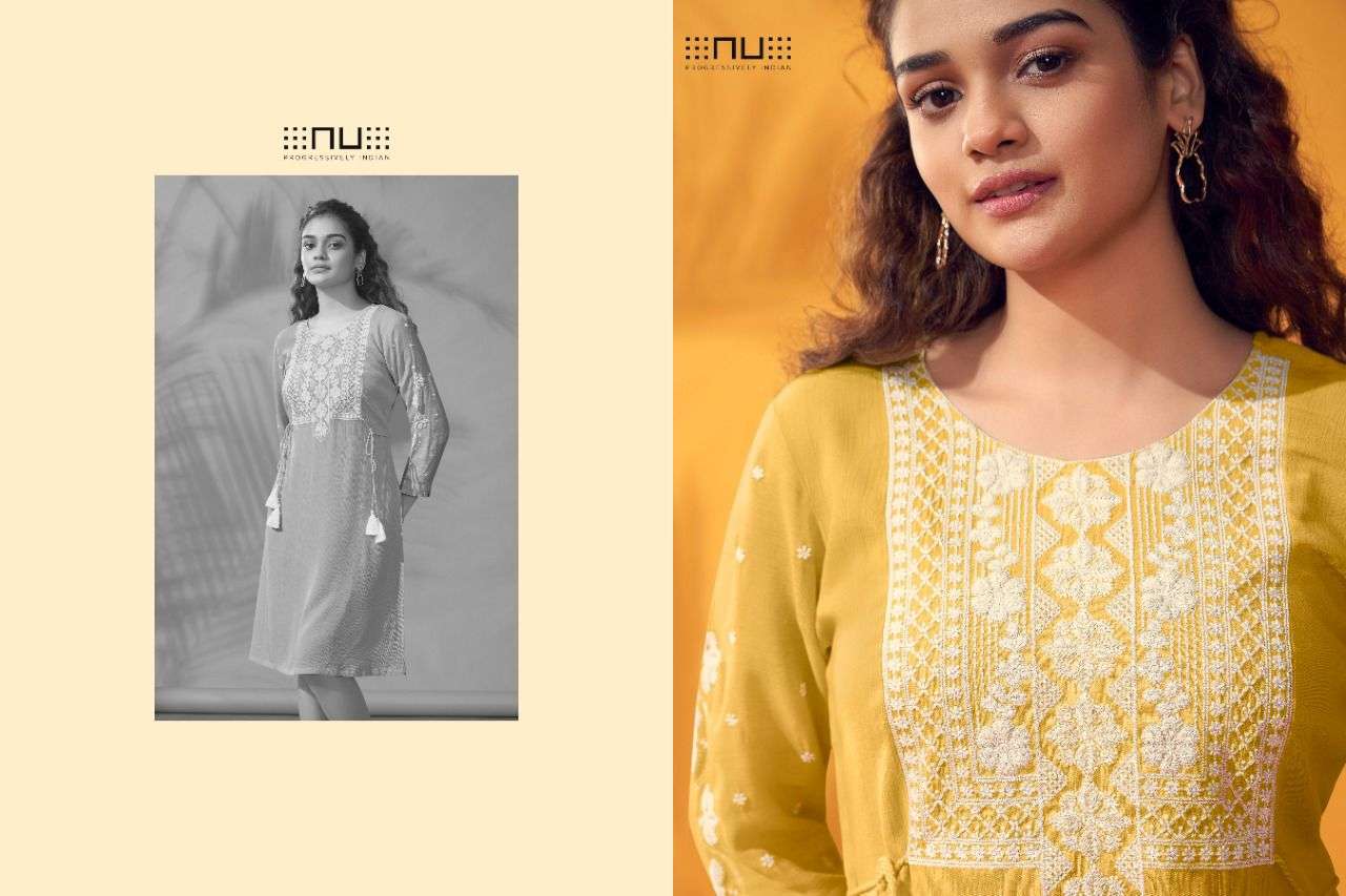 nitara nu vol 26 catalogue rayon wrinkle fabrics kurtis at pratham exports surat