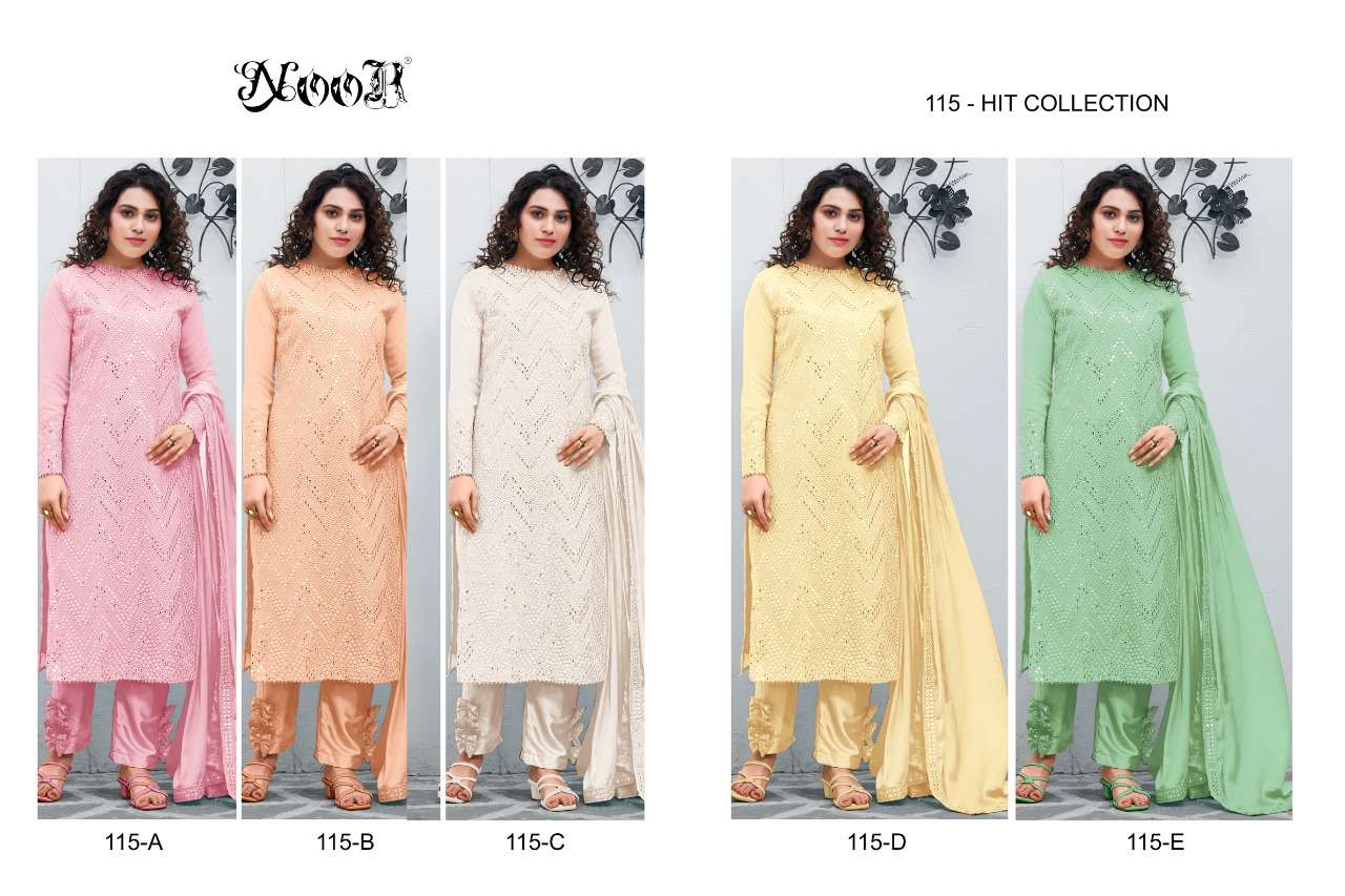 noot 115 hit collection georgette heavy embroidered pakistani salwar kameez wholesale price surat