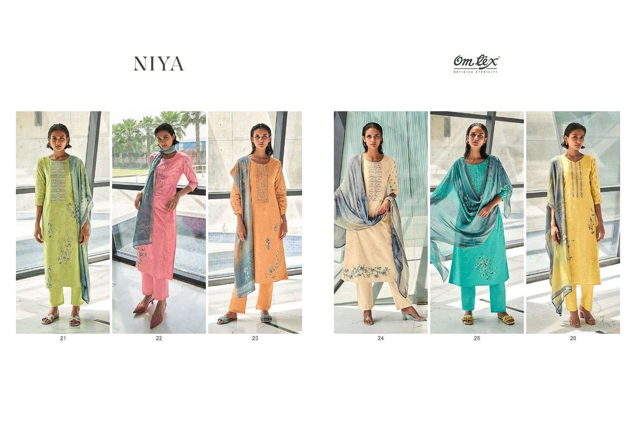 omtex niya 21-26 series lawn cotton fancy salwar kameez catalogue wholesale price surat