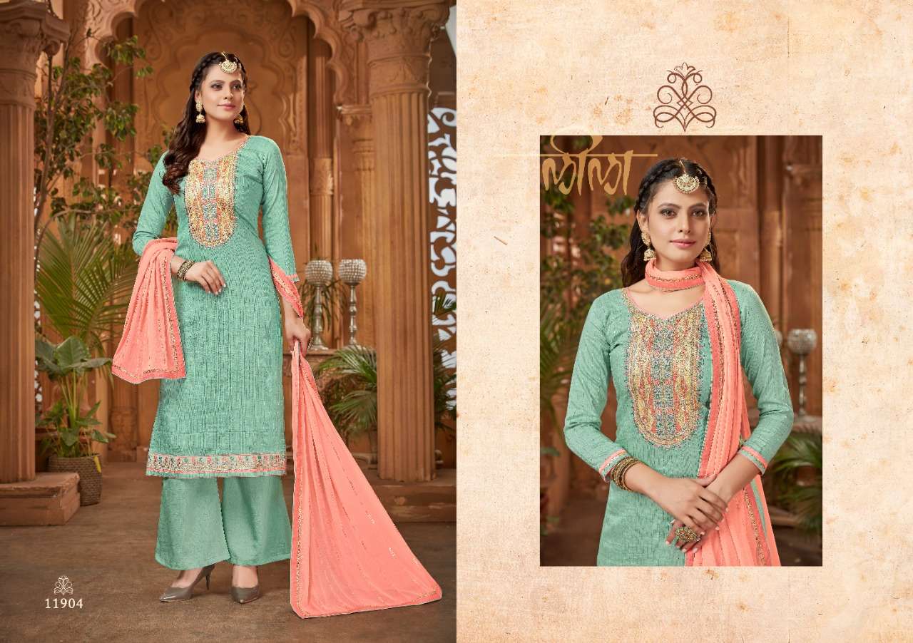 panch ratna twinkle heavy parampara silk fancy embroidered salwar kameez wholesale price surat