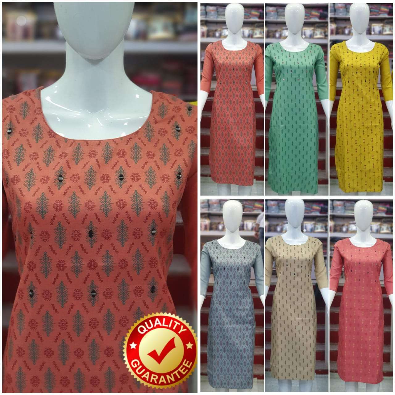 pratham fashion design no 1007 cotton kurti collection online manufacturer wholesale market surat