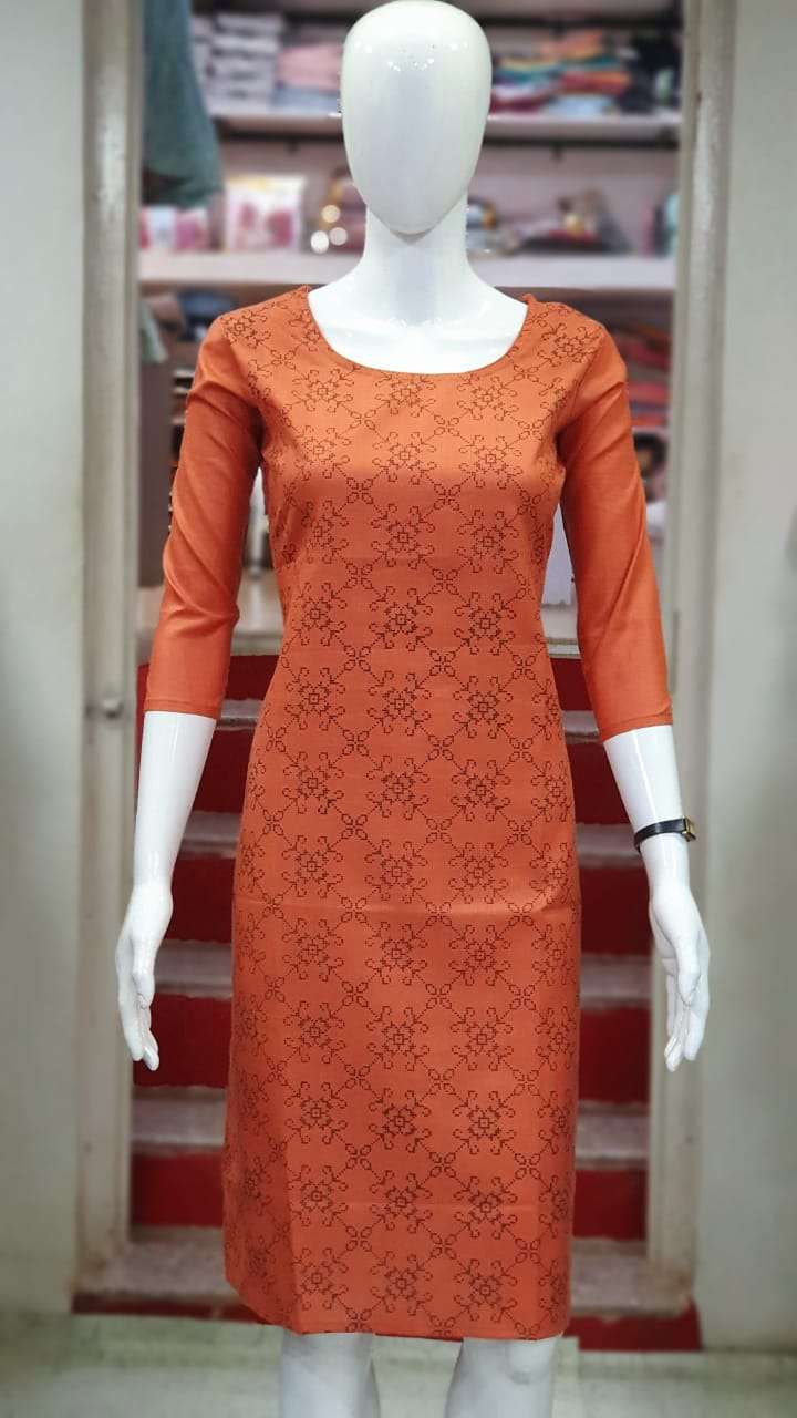 pratham fashion presents zarukhe cotton printed daily wear designer kurtis wholesale price surat