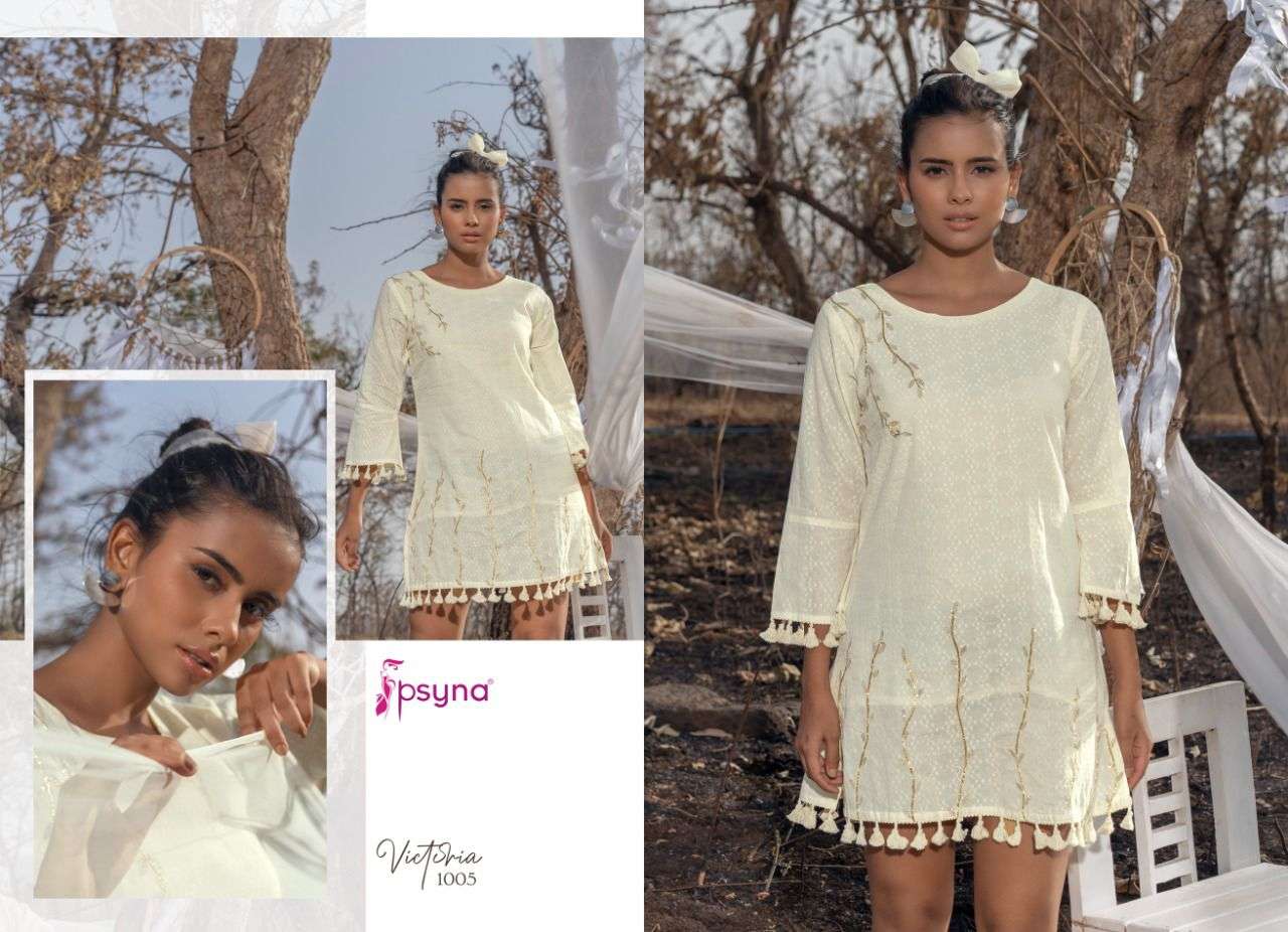 psyna victoria catalogue cotton short kurtis at pratham exports surat