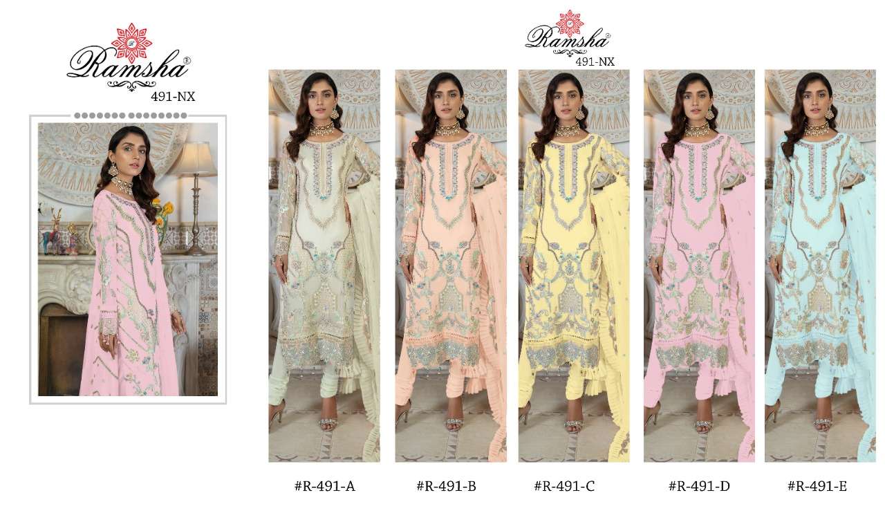ramsha 491 nx colour edition designer salwar kameez catalogue wholesale price surat