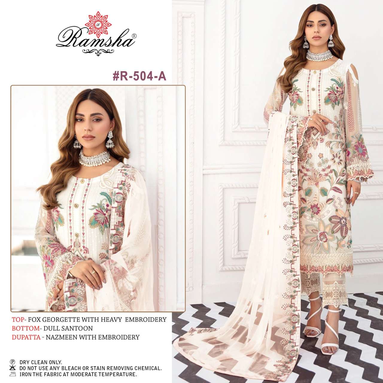 ramsha 503-506 series latest designer georgette salwar kameez wholesale price surat