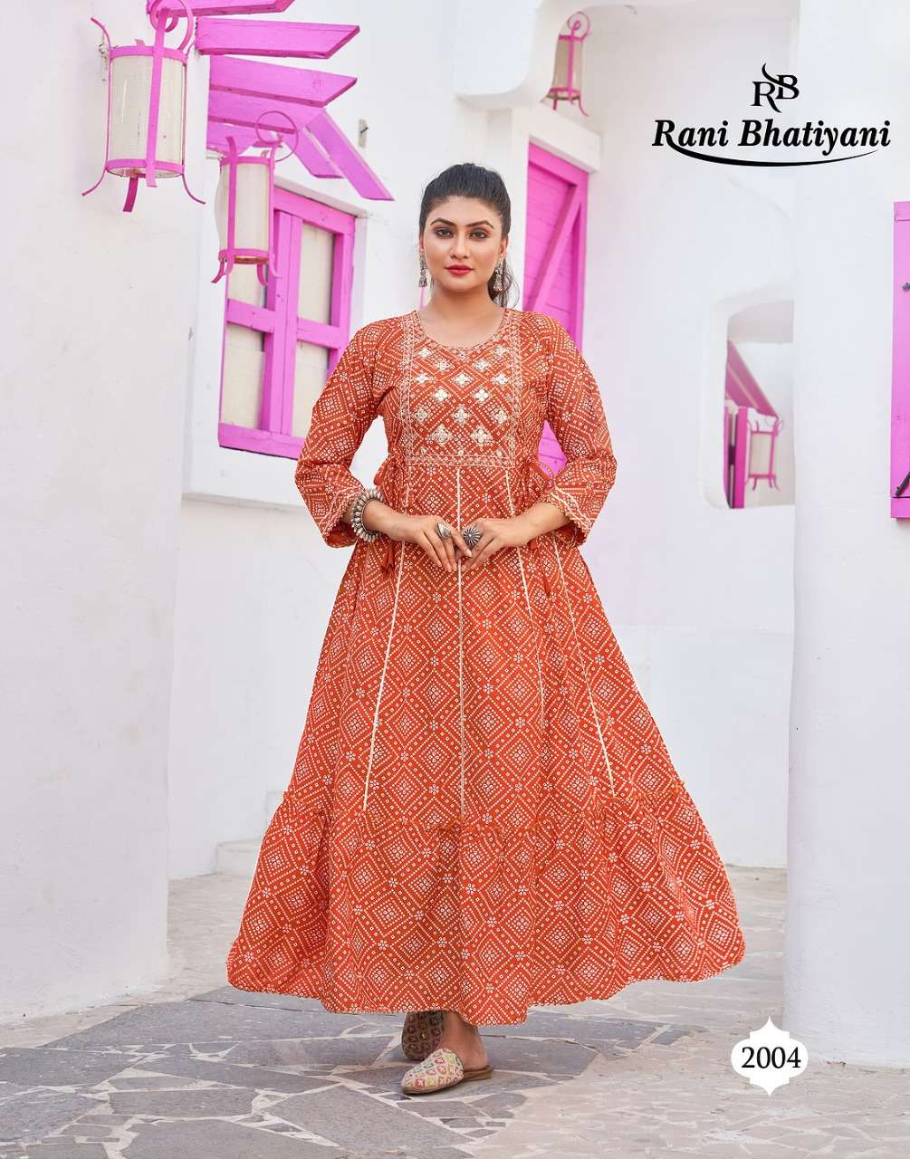rani bhatiyani bandhani vol 1 rayon trendy kurtis collection wholesale price surat