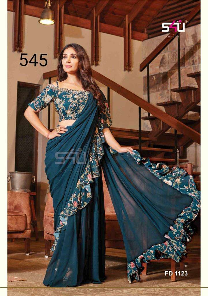 s4u 545 most stylish look readymade sarees collection wholesale price surat