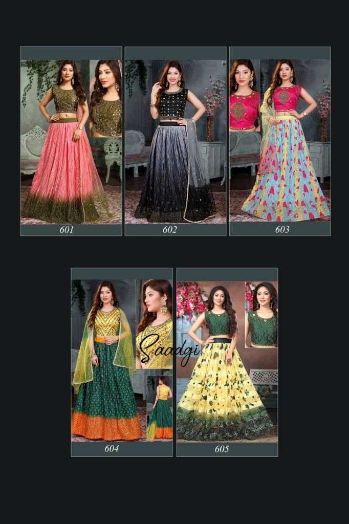saadgi barkha trendy look designer lehenag collection wholesale price surat