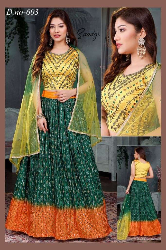 saadgi barkha trendy look designer lehenag collection wholesale price surat