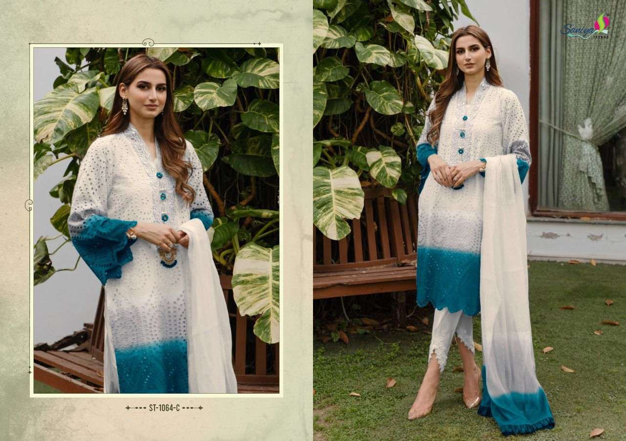 saniya trendz zarqash hits 1064 pakistani designer salwar kameez wholesale prce surat