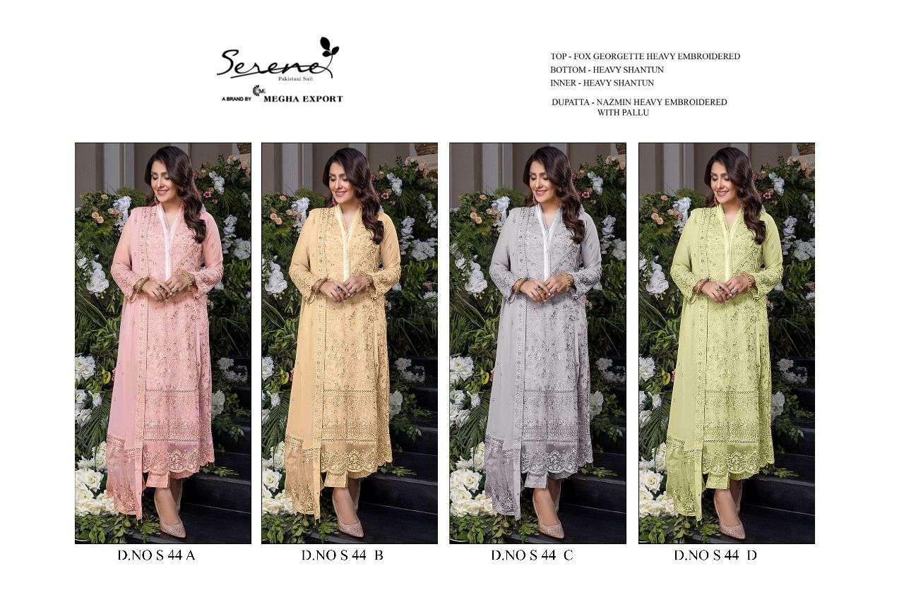 serene s-44 colour edition pakistani salwar kameez wholesale price surat