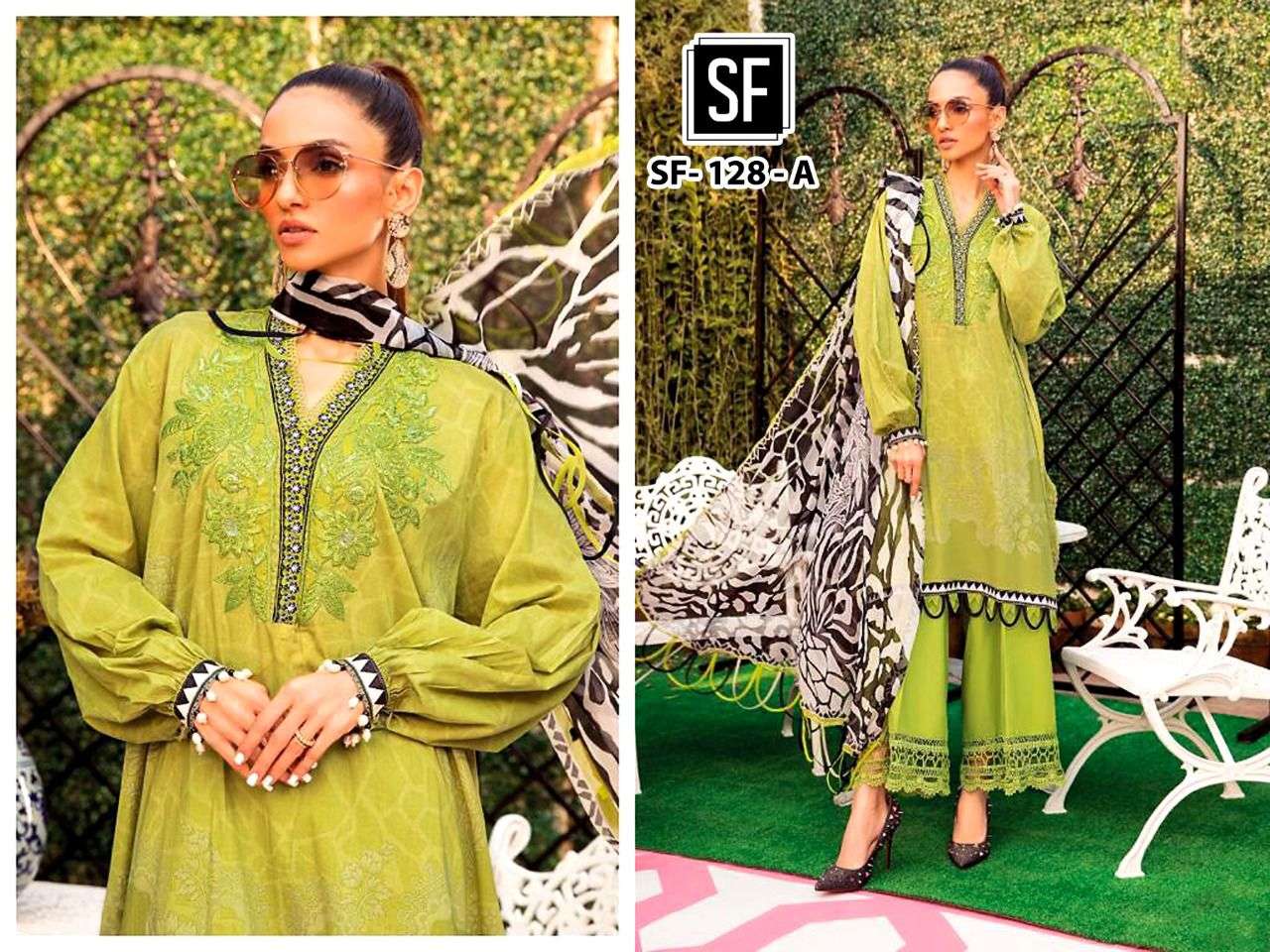 sf 128 cambric cotton fancy salwar kameez catalogue wholesale price surat