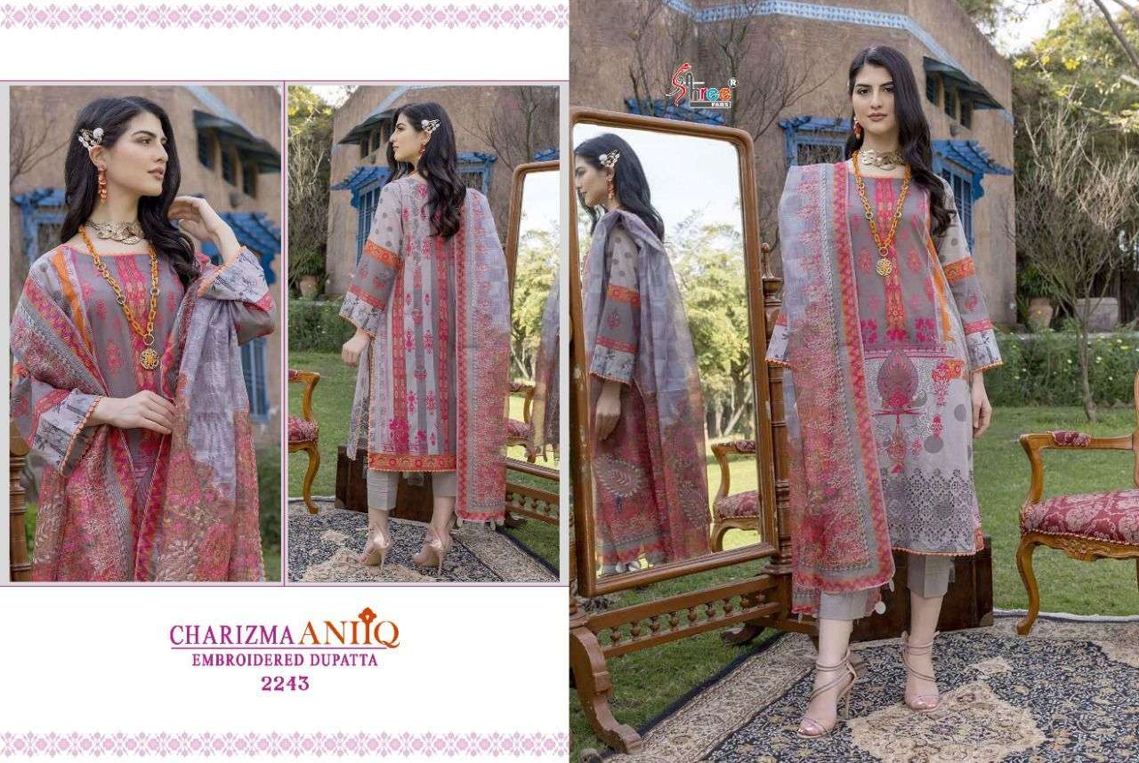 shree fabs charizma aniiq embroidered dupatta collection wholesale price surat