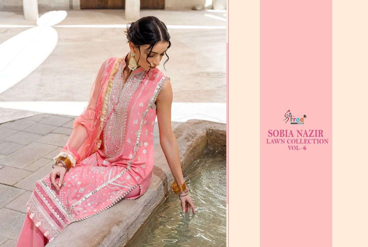shree fabs sobia nazir lawn collection vol 6 pakistani suits manufacturer surat