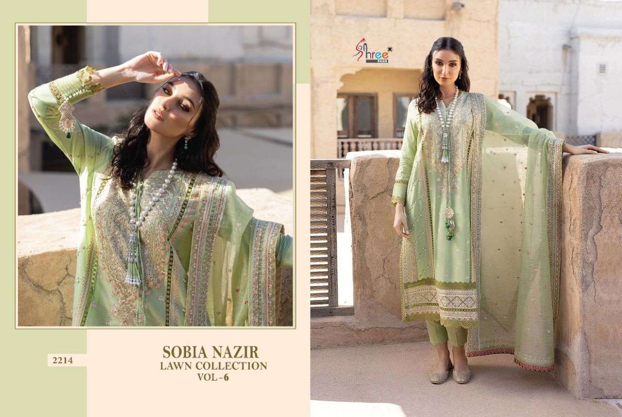 shree fabs sobia nazir lawn collection vol 6 pakistani suits manufacturer surat