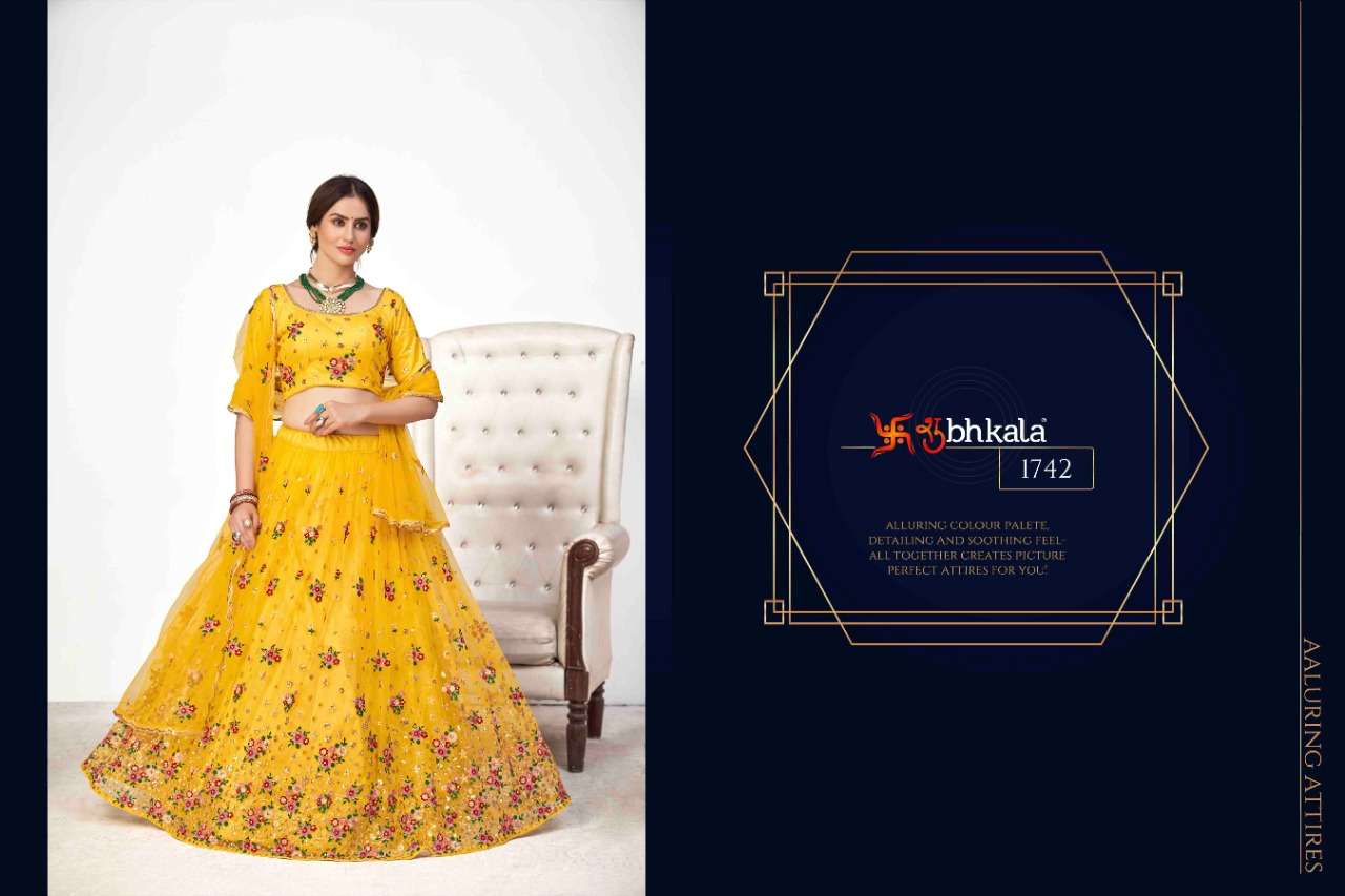 shubhkala girly vol 17 171-1744 series party wear designer lehenga collection wholesale price surat