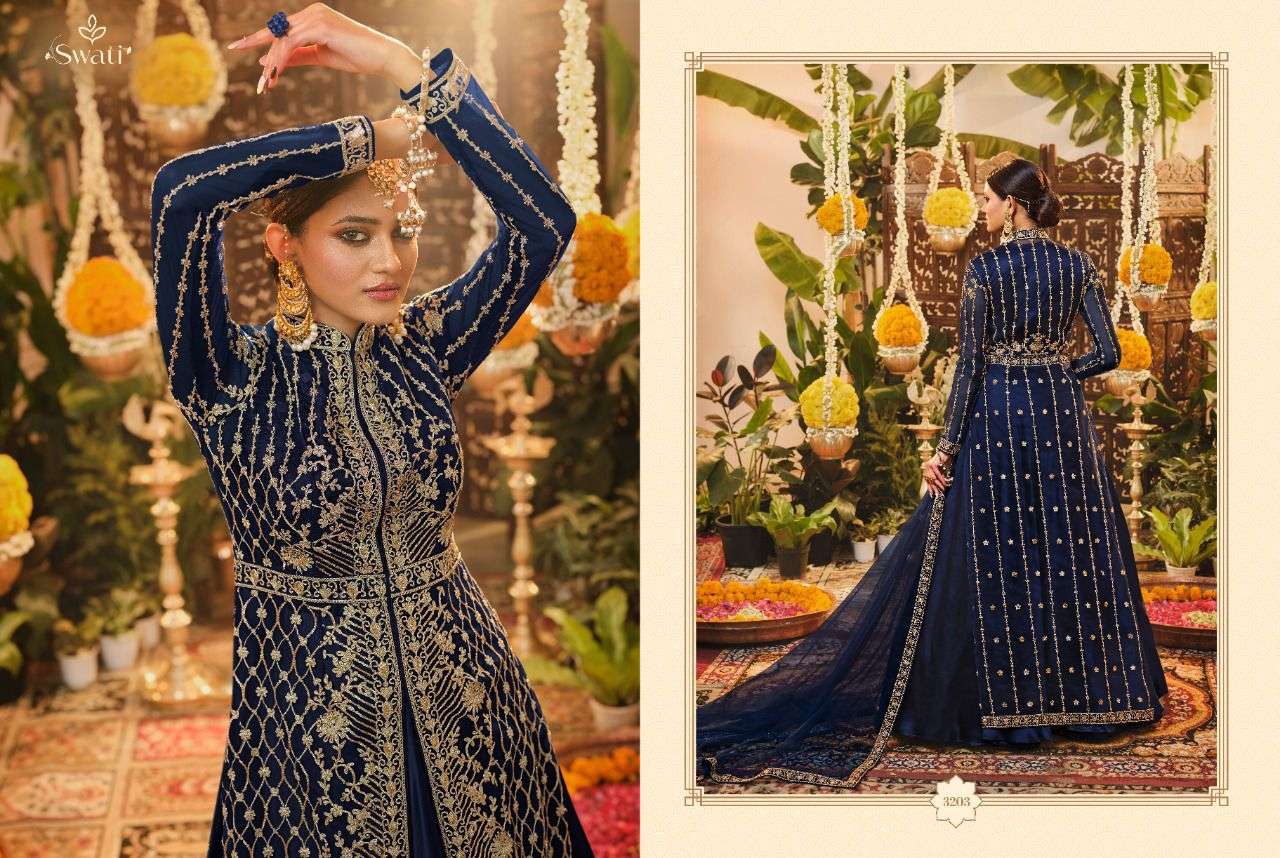 swagat swati 3201-3207 series party wear collection wholesale price surat pratham exports