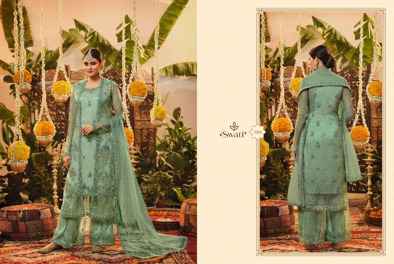 swagat swati 3201-3207 series party wear collection wholesale price surat pratham exports