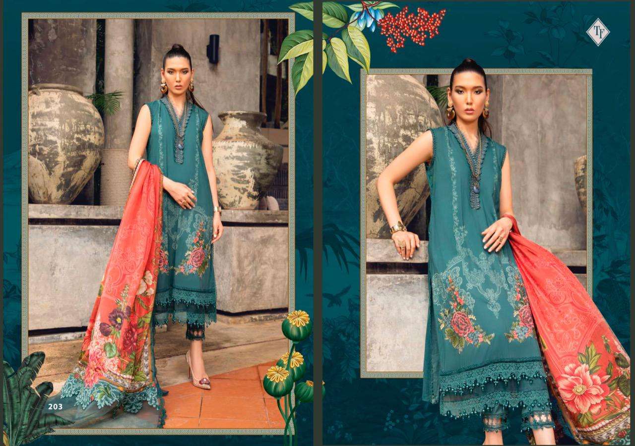 tanishk fashion mprint maria b cotton embroidered work salwar kameez wholesale price surat