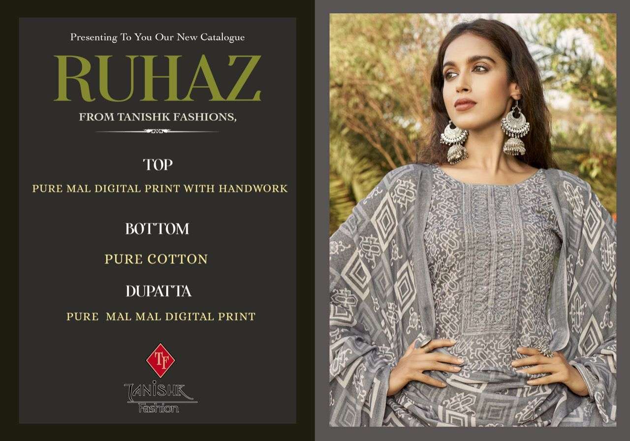 tanishk fashion ruhaz 3201-3206 series pure mal cotton salwar kameez wholesale price surat