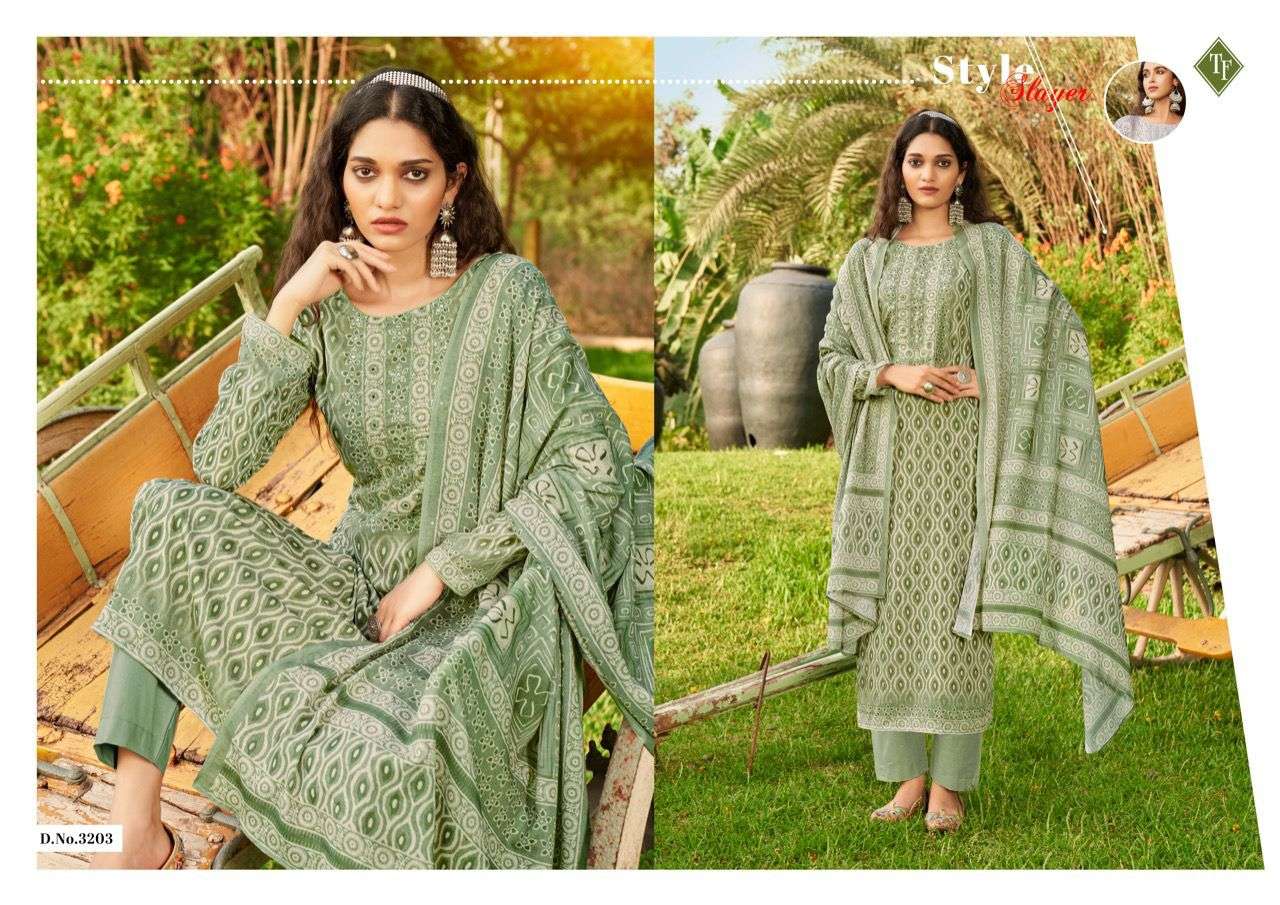 tanishk fashion ruhaz 3201-3206 series pure mal cotton salwar kameez wholesale price surat