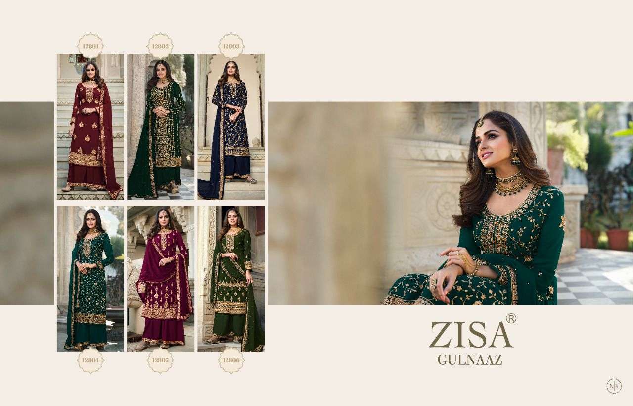 zisa gulnaaz 12801-12806 series party wear georgette embroidered salwar kamez surat
