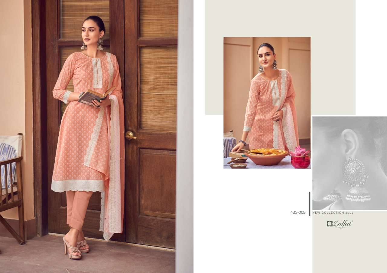 zulfat designer saumya catalogue pure cotton with printed dress material at pratham exports