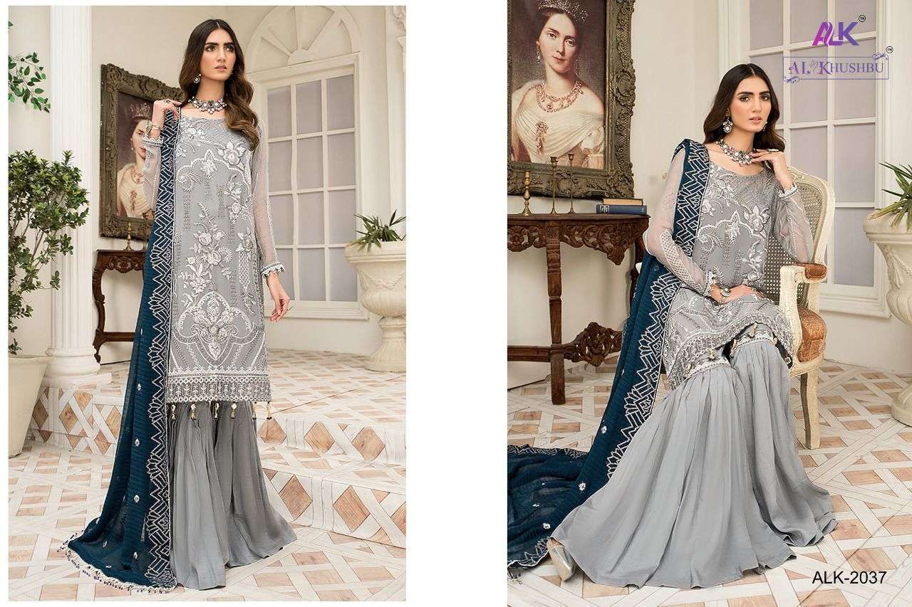 al khushbu samaira vol 1 georgette embroidered fancy salwar suits collection wholesale price 