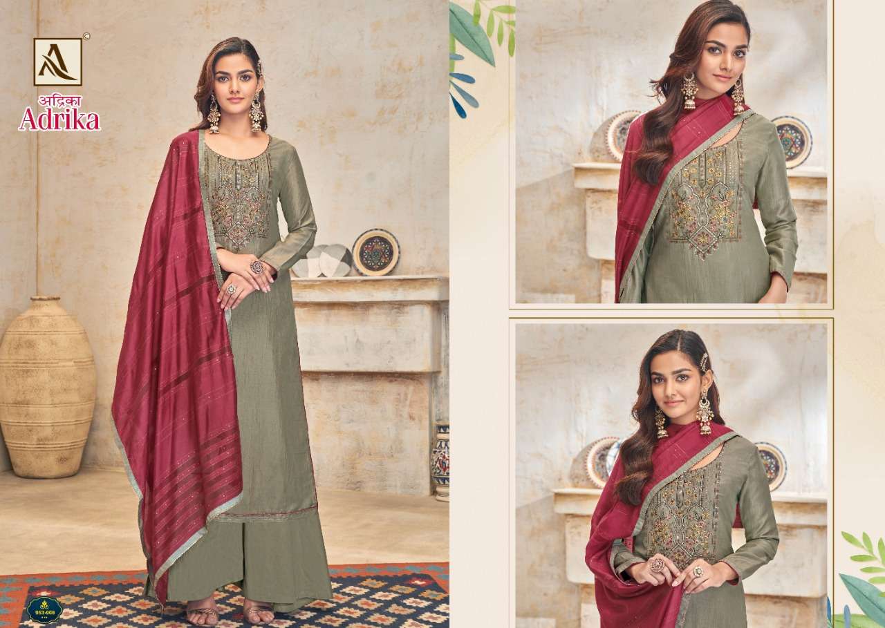 alok suits adrika pure cotton silk fancy salwar kameez wholesale price surat