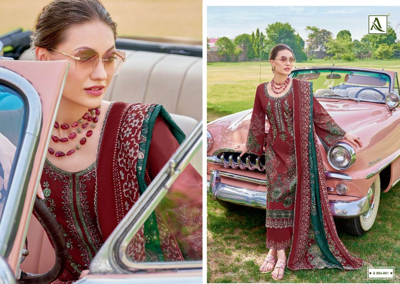 alok suits qurbat vol 5 cambric cotton digital printed with work dress material wholesale price surat