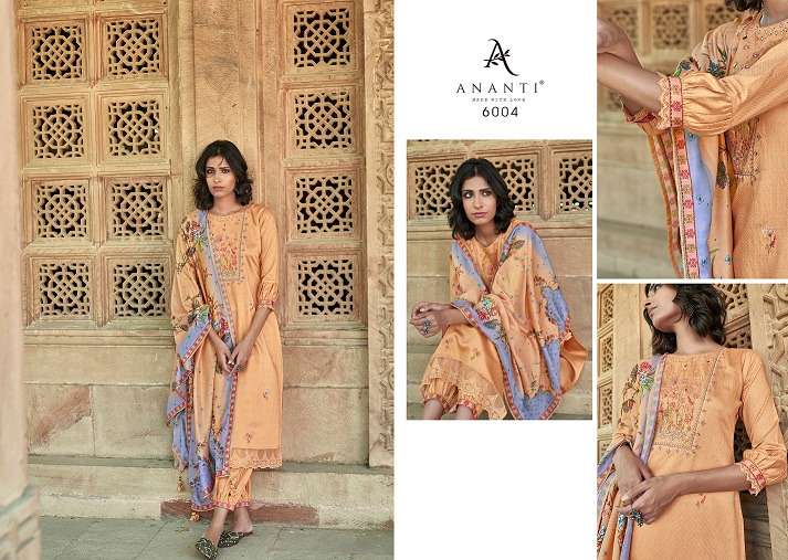 ananti anantam 6001-6005 series viscose with embroidered salwar kameez wholesale price surat