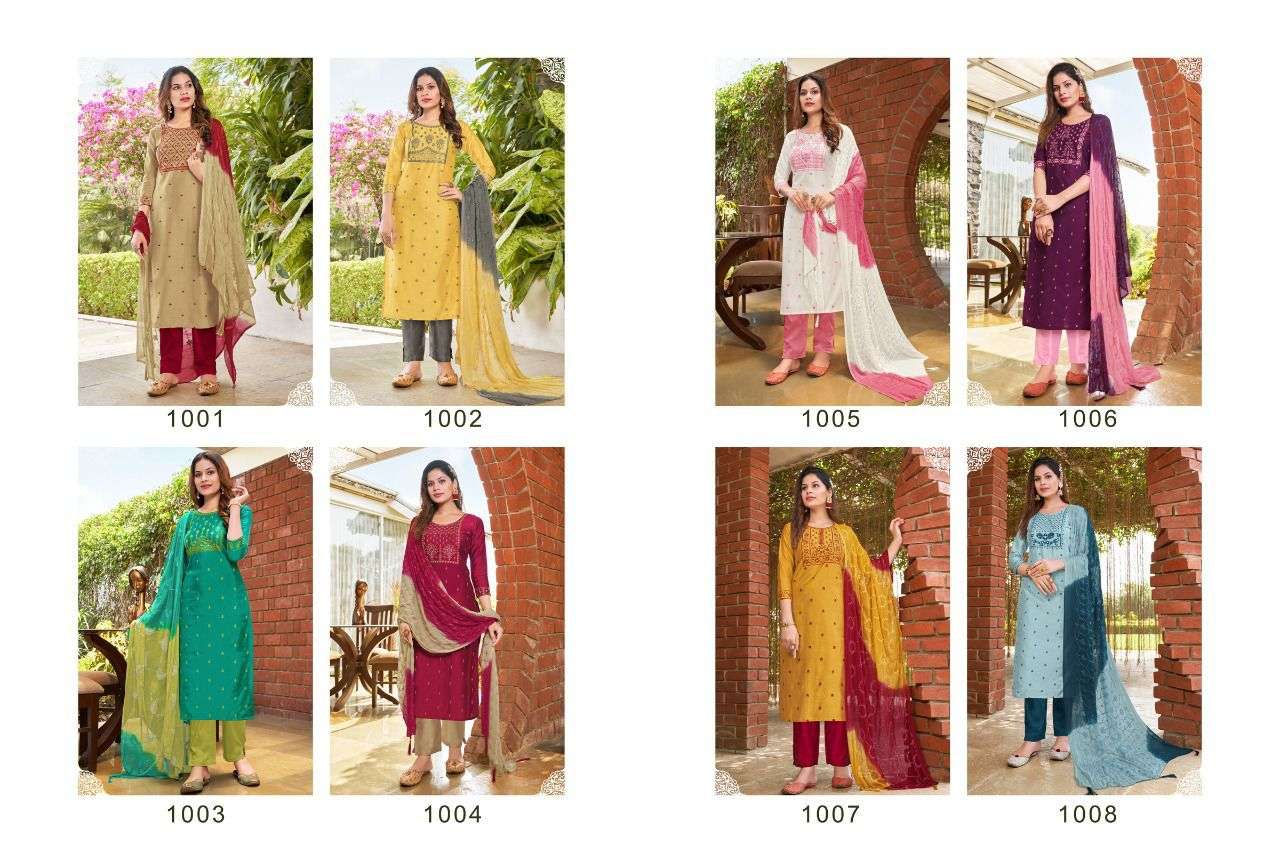 artio by kapil trendz muskan heavy cotton embroidered churidar salwar kameez wholesale price
