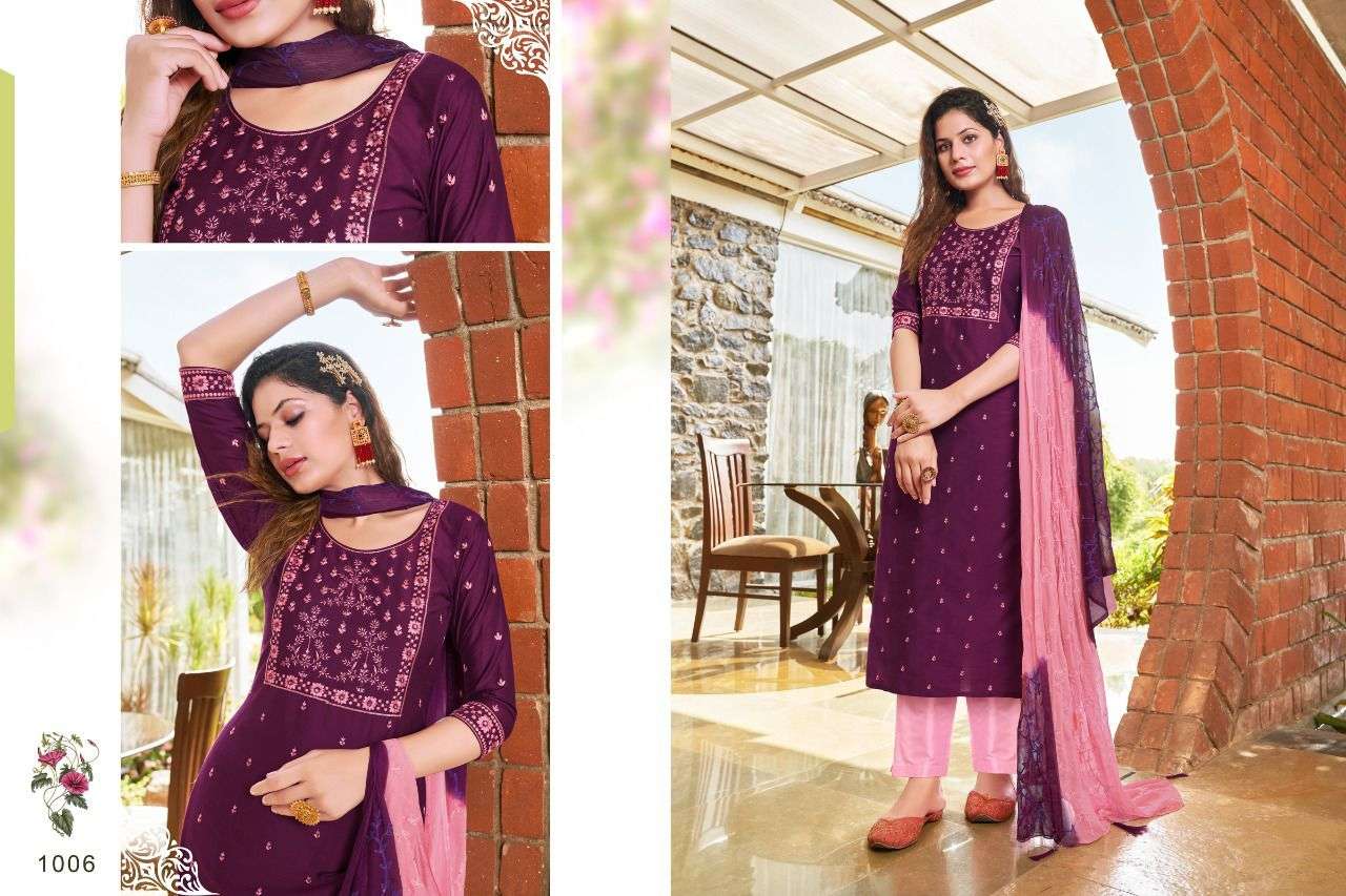 artio by kapil trendz muskan heavy cotton embroidered churidar salwar kameez wholesale price