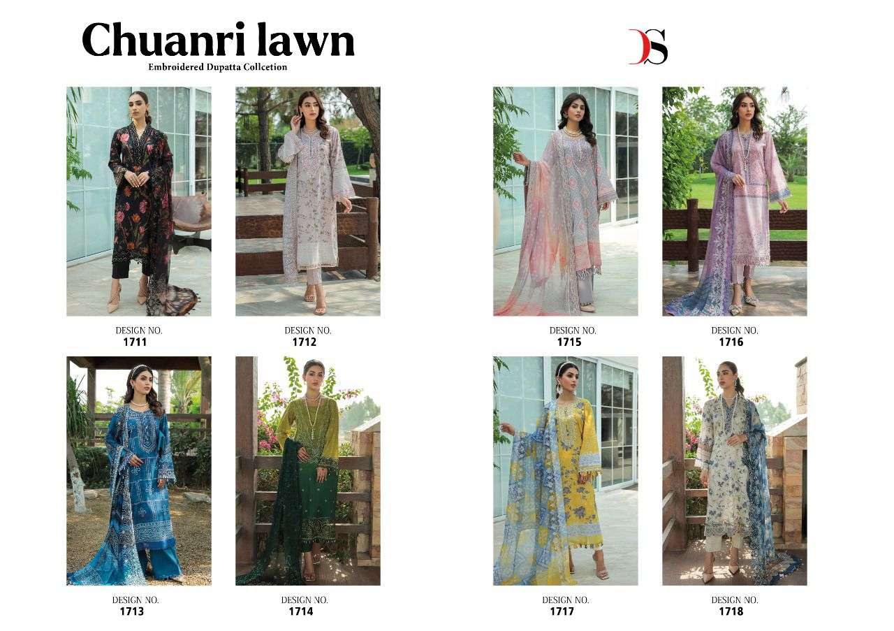 deepsy suits chunari lawn embroidered dupatta collection best price supplier surat