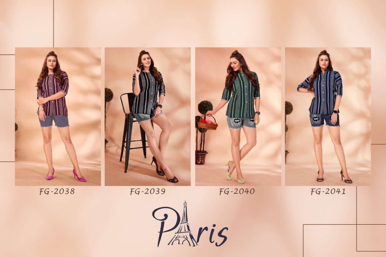 fashion galleria paris pure cotton short tunic wholesale supplier surat
