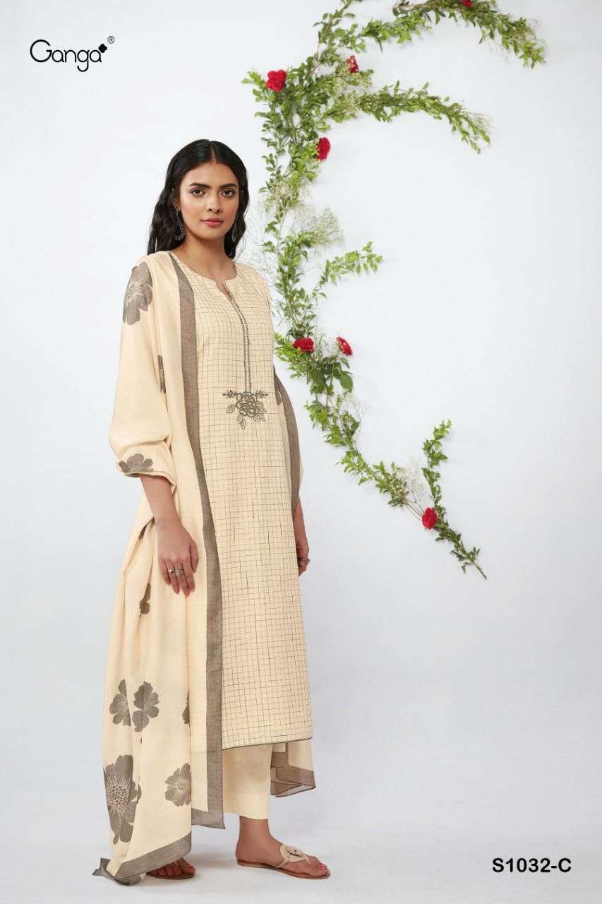 ganga mahonia 1032 fancy premium woven cotton salwar kameez wholesale price surat