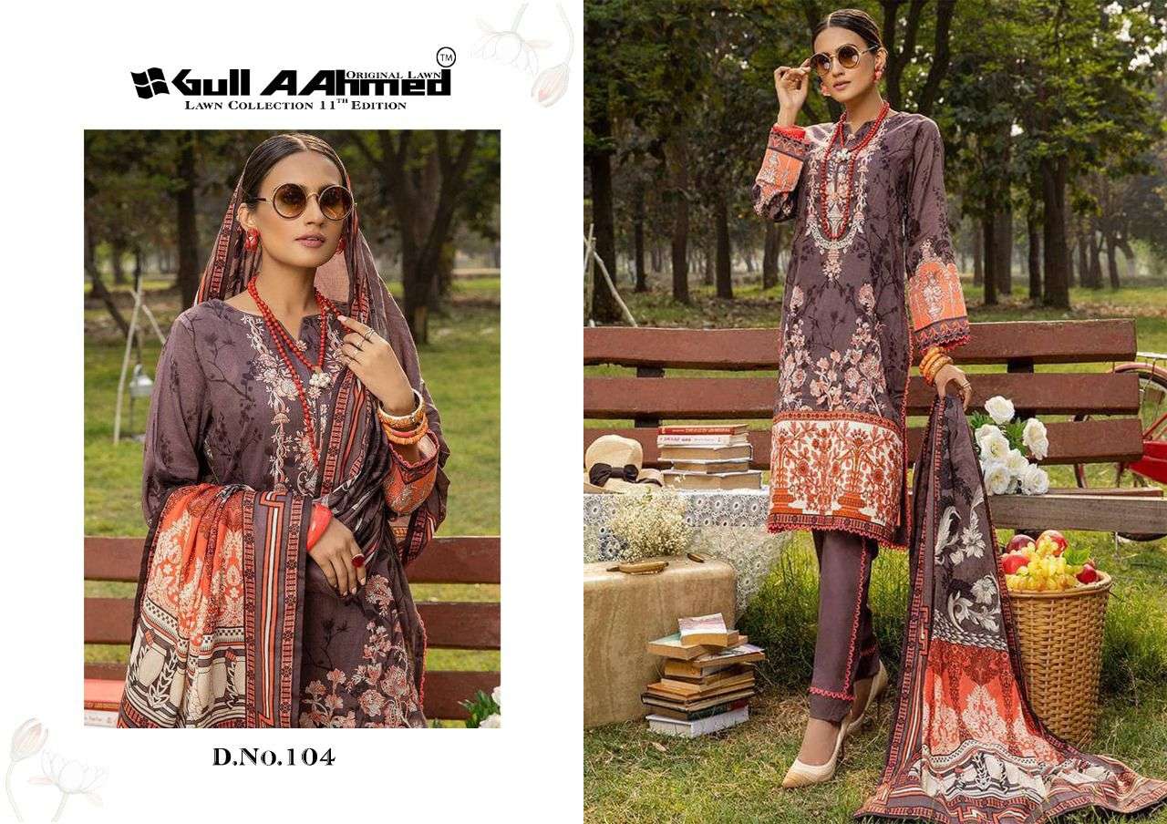 gull ahmed lawn collection vol 11 pure lawn salwar kameez online wholesale price supplier surat