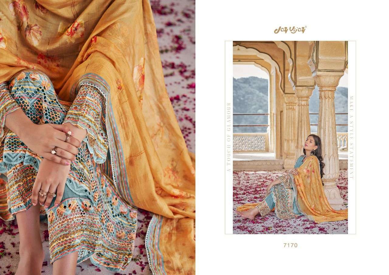 jayvijay pariza 7161-7170 designer look punjabi dress material wholesale price surat